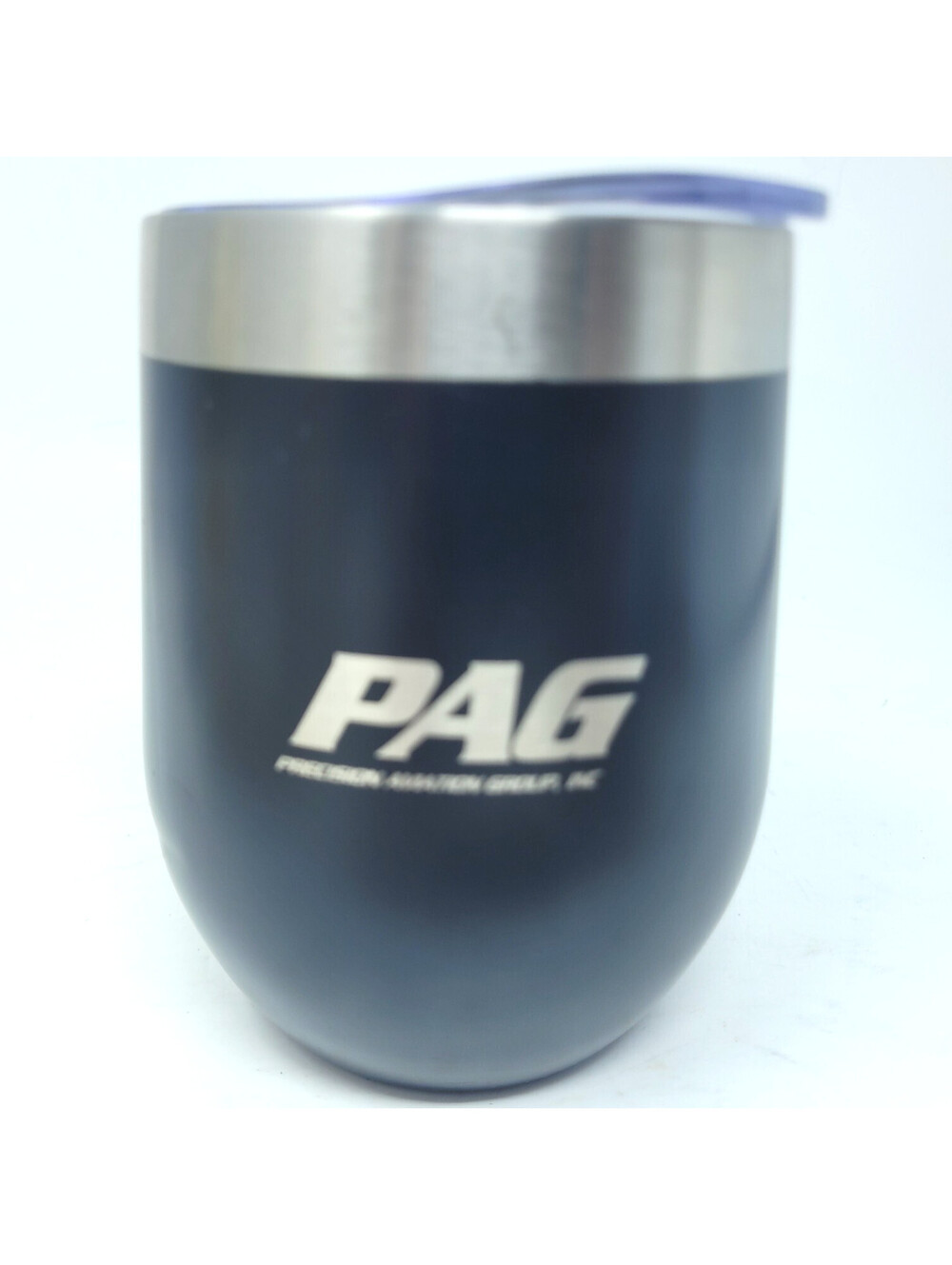 Precision Aviation Group PAG Stainless Steel Wine Tumbler Lid 12oz Black Silver